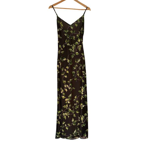 Rumored Slip Maxi Dress Whimsigoth Garden Fairy Grunge Open Back Medium Black - Picture 1 of 16